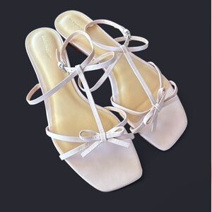 Brand New! Reformation Maya Flat Light Pink Strappy Sandals